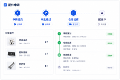 配件申请与服务商协同产品界面
